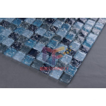 Blue Crystal Cracked Glass Mosaic Tile (CC164)